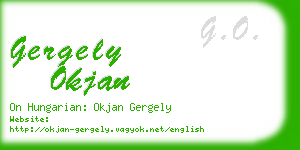 gergely okjan business card
